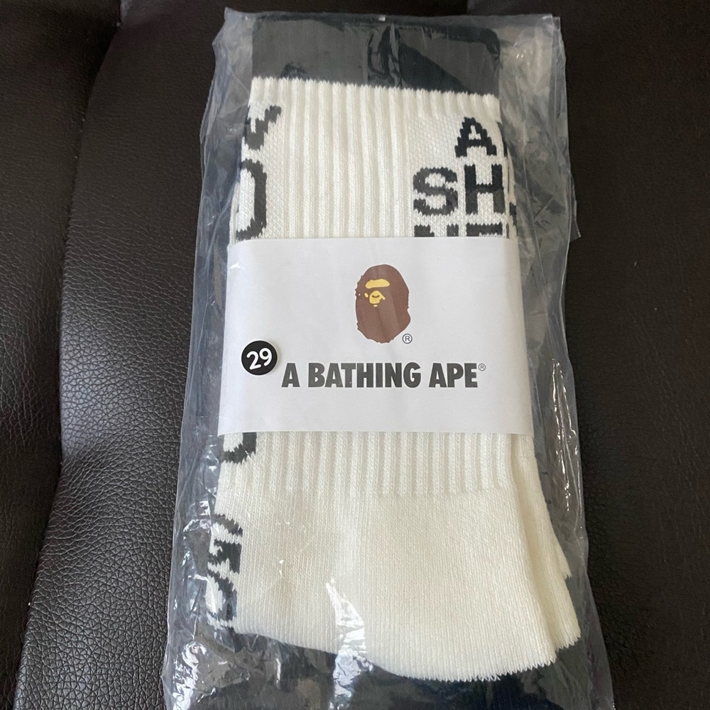 Bape Men Woman Athletic Sock Head College Strip